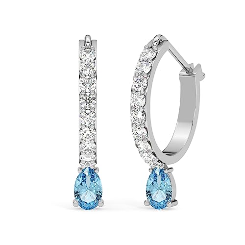 Image of CLARA 925 Sterling Silver Hoop Bali Earrings | Platinum Plated | Daily Wear |Gift for Women and Girls