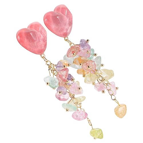 Boucles d'oreilles de Perles de Pierre pour Femmes : Le Cadeau de la Saint-Valentin