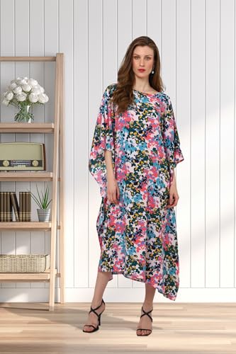 Robe de plage rouge fleuri ample chic pour vos vacances d'été - 3