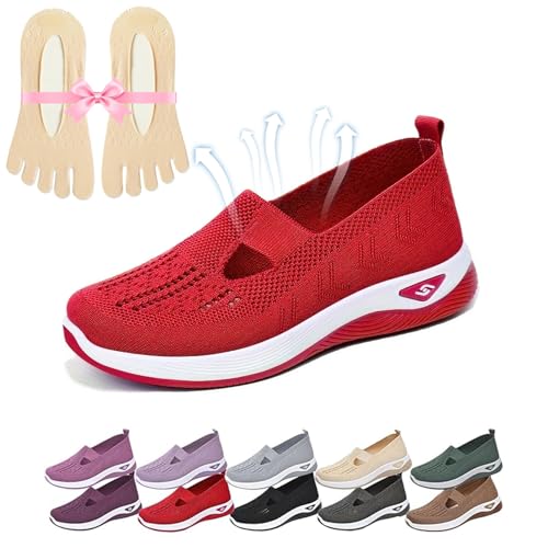 Addenno Womens Shoes, Women's Comfortable Breathable Knitted Sneakers, Woven Orthopedic Breathable Soft Shoes