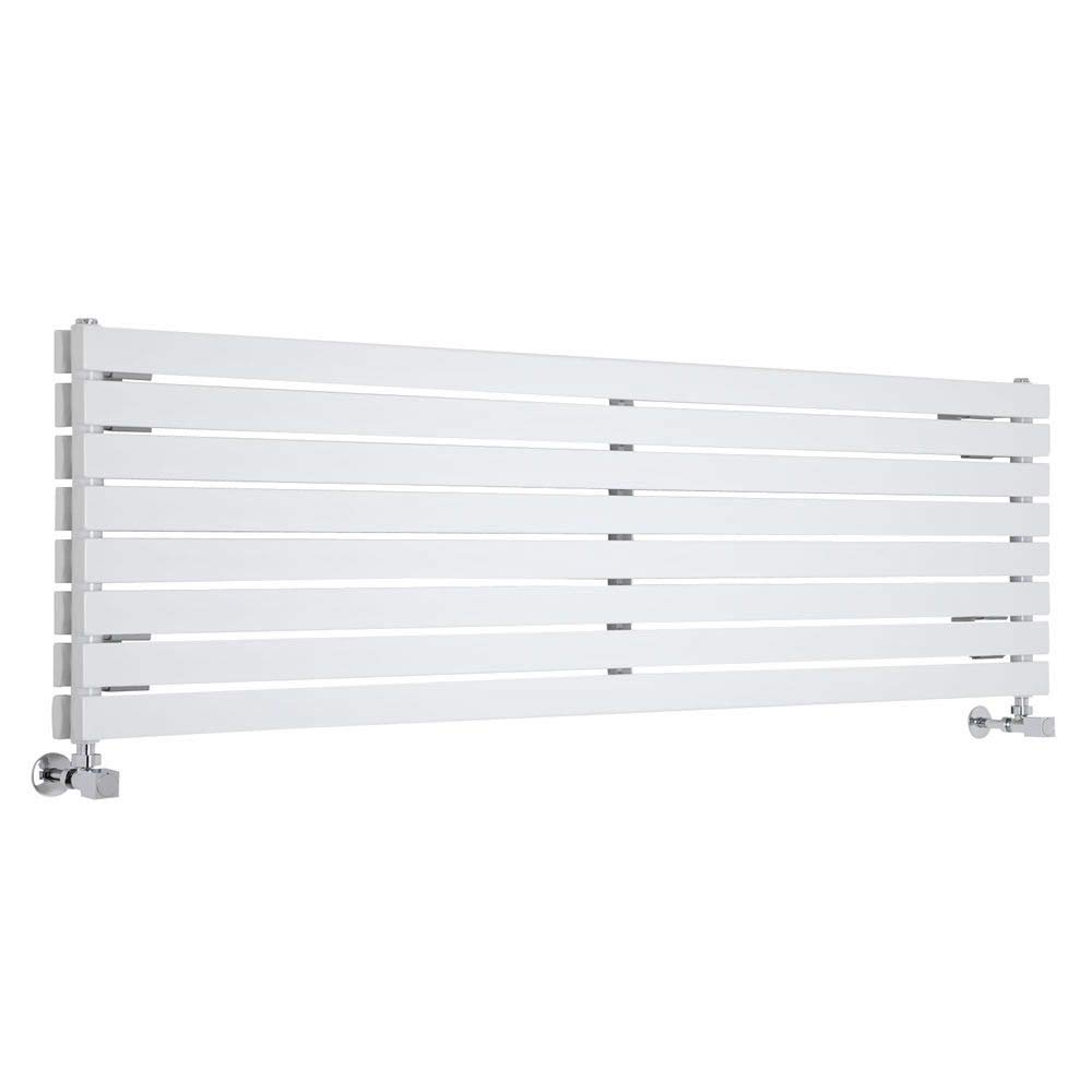 Milano White Capri Horizontal Double Flat Panel Radiator - 472Mm X 1780Mm
