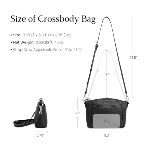 Image of befen Genuine Leather Anti-Theft Small Crossbody Bags for Women Cross Body Purse Handbags with RFID Blocking Card Slots