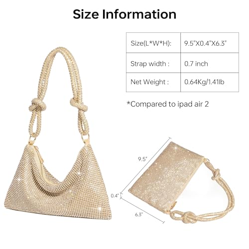 Image of GEMIU Evening Bag Sparkle Purses for Women, Rhinestone Clutch Purse for Women Dressy Sequin Purse