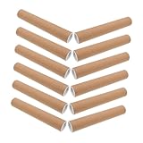 JEWEDECO 12 piezas Unidades Tubo de Papel Kraft para Almacenamiento y Transporte de Pósters Cilindros Reutilizables Resistentes para Obras de Arte y Documentos