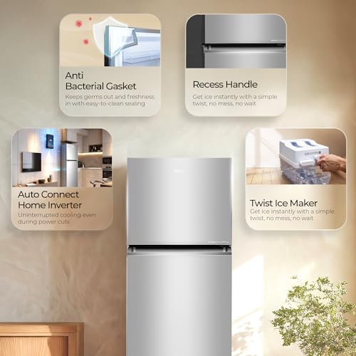 Image of Haier 328 L 2 Star Frost Free Triple Inverter Double Door Refrigerator, 360 Magic Cooling Uniform Freshness & Spacious Fresh Zone (HEF-332TSA-P, Nickle Steel, 10 In 1 Convertible Modes, 2026 Model)