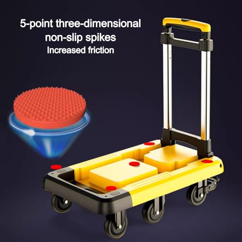 Carro plegable portátil para transporte, negro miniatura 5