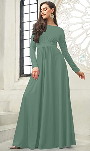 Image of KOH KOH Womens Long Sleeve Flowy Modest Elegant Evening Maxi Dress Gown