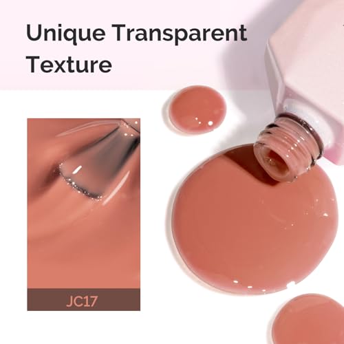 Image of MelodySusie Brown Gel Nail Polish, 0.5Fl.oz Jeweliver Gel Polish Dark Brown Nude Color Coffee Soak Off UV LED Light Cure Gift for Women Girls Winter Nail Art Manicure DIY at Home JC17