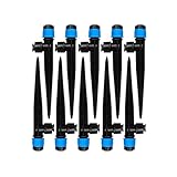 TJJFMM 10 Pack-Drip Vortex Emitter(Blue), 360° Adjustable for 1/4 inch Drip Irrigation Hose, Ideal for Drip Irrigation Systems for Garden