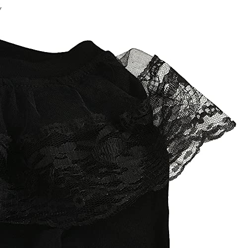 Image of Hopscotch Girls Polyester Plaid Print Slim Fit Blouse and Skirt Set In Black Color