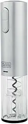 BLACK+DECKER Abridor de Vinho Inox Gourmand Gris a Bateria, Carregamento via USB, Modelo W10