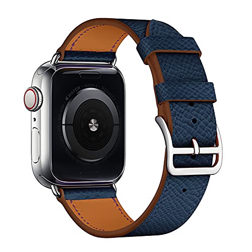 Danwon Pulseira de couro, compatível com pulseiras de relógio Apple de 42 mm, 44 mm, muitas cores de