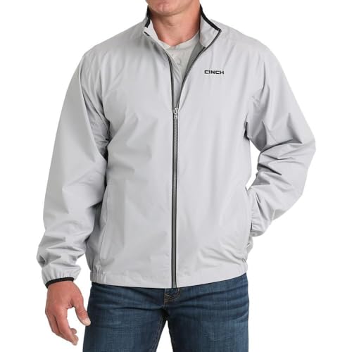 Cinch Men's Grey Zip Essentials Golf Jacket