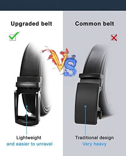 Ｋｉｒａ　Ｓｕｔｓｕ Men's Belt Slide Ratchet Belt Easy to Use Non Perforated Belt Waist Size up to 47inches2