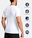 TAILONG Short Sleeve Compression Shirt Men - Shapewear Slimming Undershirt Body Shaper Tank Top Workout Shirts White