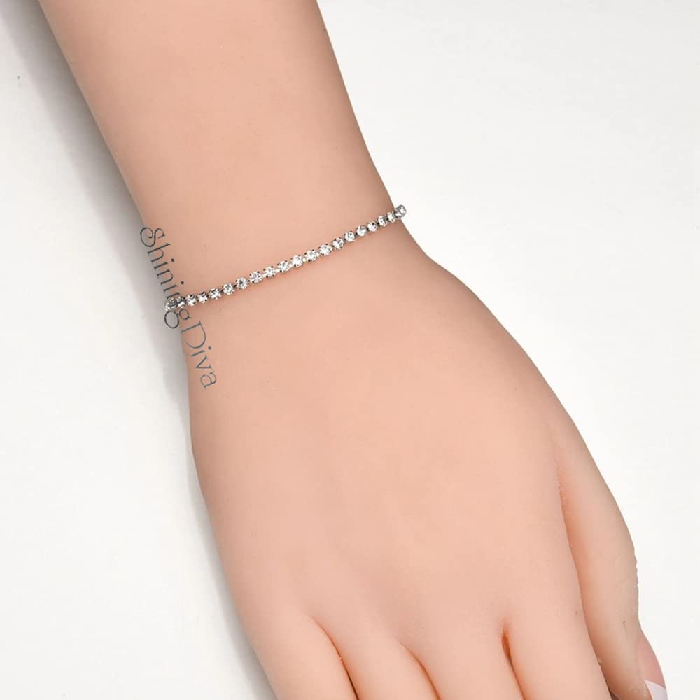 Stylish Austrian Crystal Charm Bracelet