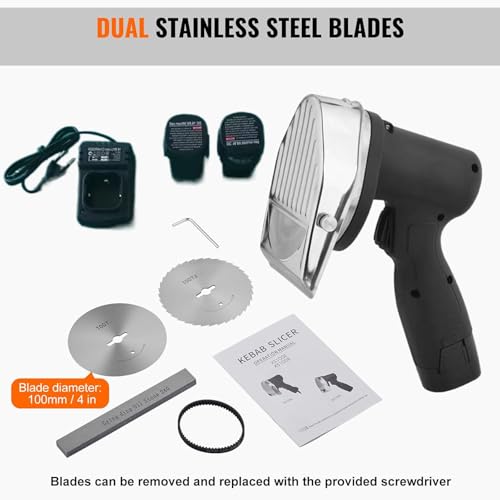 Beachtiful Electric Kebab Meat Slicer Electric Kebab Knife Meat Slicer Shaver With 2 Blades For Cutting Shawarma Doner Kebab(2 Battery 2000mAh) - Image 8
