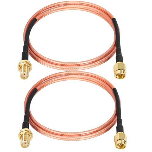 Cable SMA macho a hembra de 2 unidades extensión coaxial RG316 para router 4G y receptores SDR