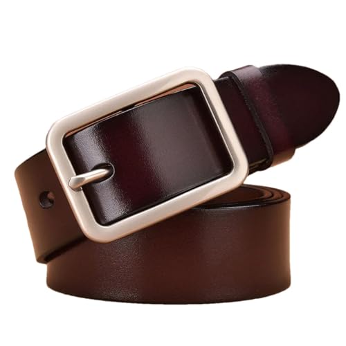 Men's Leather Belt Pin Buckle Vintage Unisex Fashion Strap Waistband Business Dress Belts