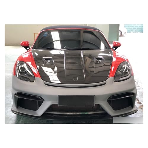 Capó de carbono Porsche 718 Cayman: elimine peso frontal con un ajuste preciso de fibra 3