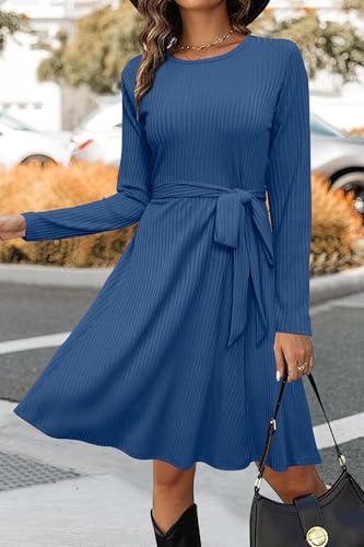 Image of Newshows Women's Sweater Pockets Fall Winter Teacher Work Casual Dress