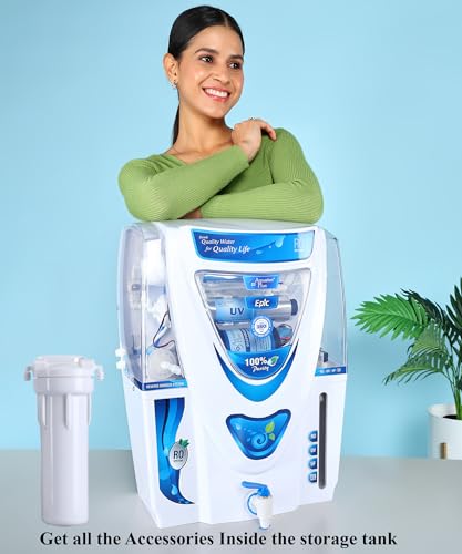 Image of Aquatec Plus - Epic 15L RO+UV+UF+TDS Water Purifier for Home (White) Work Up to 2500 TDS