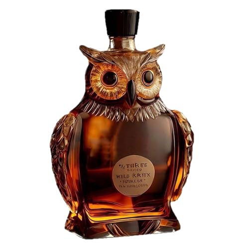 Botella decantadora de whisky, 350 ml, forma de búho, vintage, botella de whisky de , para marido, vecino, reuniones familiares, , Navidad, bodas, restaurantes