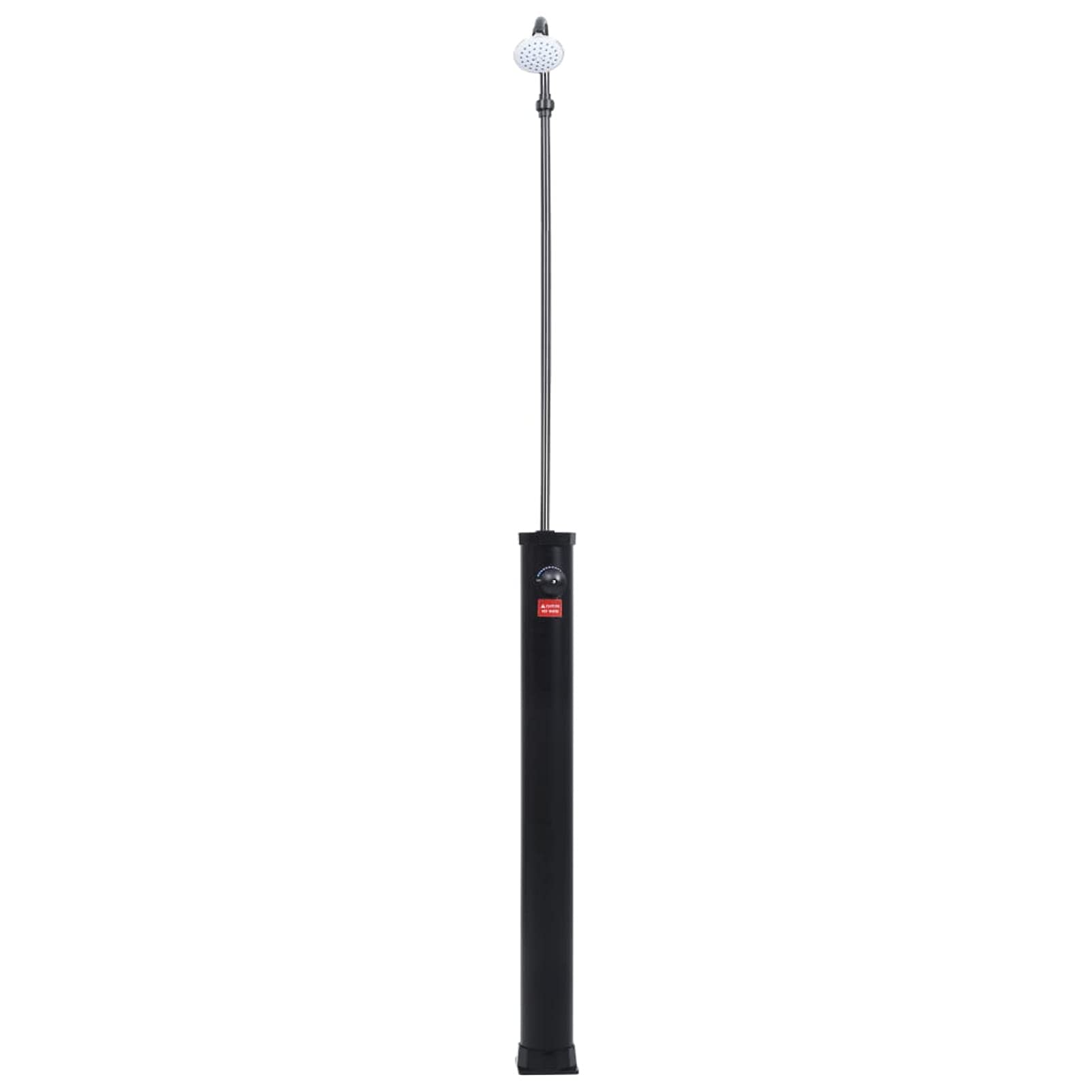 Lechnical Doccia Solare da Giardino Nera 215 cm 8 L,Doccia Solare da Giardino,Doccia da Esterno