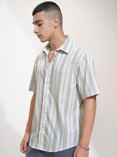 Image of Highlander Men's Striped Relaxed Fit Shirt