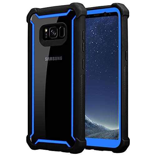 Cadorabo Funda para Samsung Galaxy S8 Plus en Negro Azulado 2-en-1 Cubierta con Borde Silicona TPU y Espalda Acrílico  Case Cover Carcasa Protectora Ligera