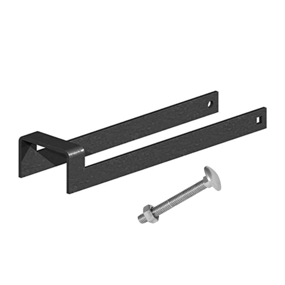 Epsom Door Handle 14" Throw Over Loop Gate Latch for 3" Gates Heavy-Duty 4mm Steel Rust-Resistant Outdoor Farm Gate Locking Hardware (Black Japanned Steel)
