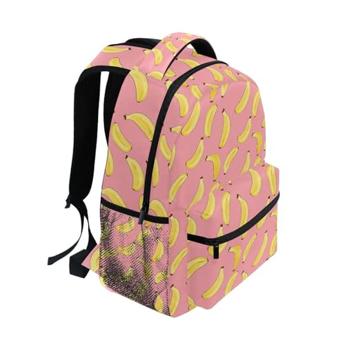Hipster Funny Fruit Banana Backpack for School Boys Girls Adults Kids Bookbag Laptop Bag 15L2