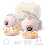 Heated Base Hands Free Breast Pump, Wearable Breastfeeding Pump of Baby Heated Dustproof Base, Automatic Voice Prompts, LED Display with 4 Modes &12 Levels, Memory Function-24 mm, 2 Pack Pink