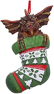 Nemesis Now Gremlins Mohawk in Stocking Hanging Festive Decorative Ornament, Green, 12cm