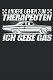  Auto Notizbuch. Andere gehen zum Therapeuten Ich gebe Gas: 6 x 9 Punktraster. 120 Seiten. Notizbuch Skizzenbuch Journal