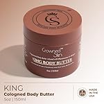 King Cologned Body Butter | Warm and Sensual Scent | Blended with Sandalwood & Leather | Infused with Organic Shea & Mango Butters | Moisturizing Formula with All-Day Fragrance | 5oz - Image 2