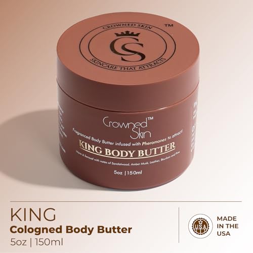 King Cologned Body Butter | Warm and Sensual Scent | Blended with Sandalwood & Leather | Infused with Organic Shea & Mango Butters | Moisturizing Formula with All-Day Fragrance | 5oz - Image 3