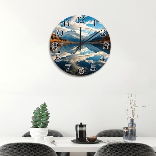 Horloge murale en bois haut de gamme style parc national rustique