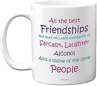 Friendship Mug - All The Best Friendships - Friendship Gift, Friends Cup, Friends Mug, Gifts for Friends Women Funny, Funny Friendship Gifts, 11oz Novelty Friendship Mugs, Best Friend Mugs for Women