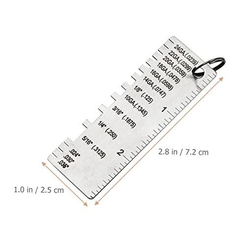 CHILDWEET 3 piezas Calibrador de Grosor de Lámina Metálica Herramientas de Medición de Grosor para Soldadura Medidor de Alambre Preciso para Fabricación de Metal y Soldadura Suave miniatura 6