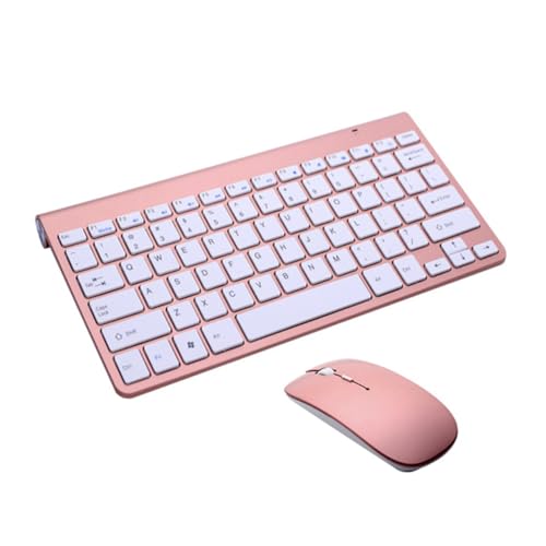 Teclado y ratón inalámbrico 2.4G de plástico ligero y portátil