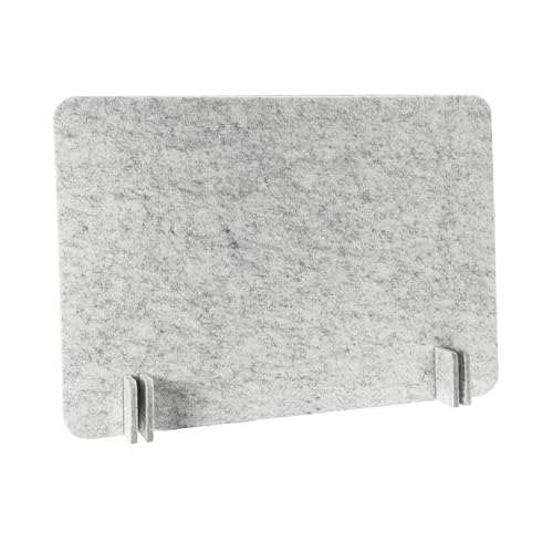 MERIGLARE Mampara Acústica para Escritorio, Panel de Privacidad de Fieltro Insonorizado para Recepción de Estudiantes, Estudio Escolar, Rectángulo Gris Claro, Individual