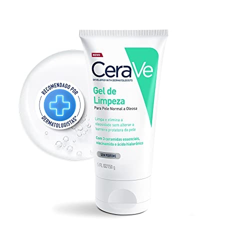 CeraVe Gel de Limpeza Facial para Peles Normais a Oleosas com 3 Ceramidas, Ácido Hialurôni...