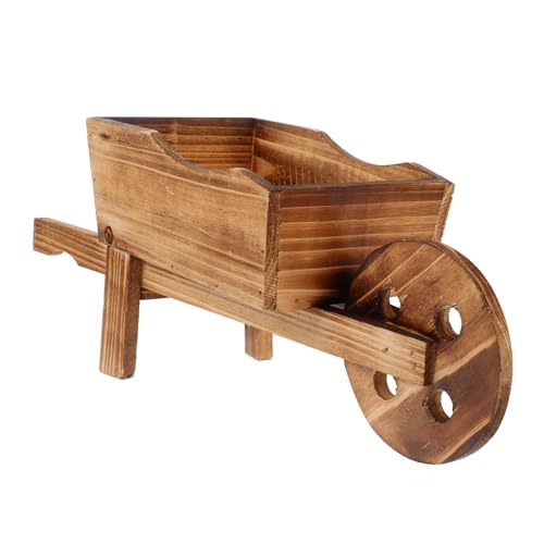 KONTONTY Pot De Fleurs Forme De Brouette Décoratif pour Jardin Pot Créatif Jardinière Ornementale