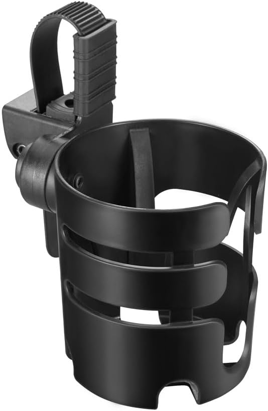 Portavasos para cochecito con correa ajustable, soporte universal giratorio de 360 grados para Uppababy, cochecito, portavasos para cochecito, silla