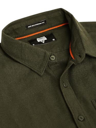 Image of Thomas Scott Men Classic Slim Fit Cotton Casual Full Sleeves Shirt
