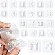 Klebehaken 20 Paar Set Transparent，Klebehalterung, kein Bohren erforderlich, selbstklebende doppelseitige Wandhaken，abnehmbar, geeignet für Küche, Bad, Wohnzimmer