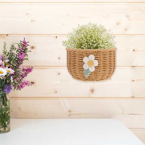 Cesta de pared de ratán sintético para decorar la cocina 7