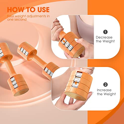 Manueklear Adjustable Weights Dumbbells Set For Women And Men, Non-Slip Handles Dumbbell Weights For Workout Quick-Adjust 10 Lb Dumbbells Set Of 2, Free Hand Weights For Men Home Strength Training #TOP2