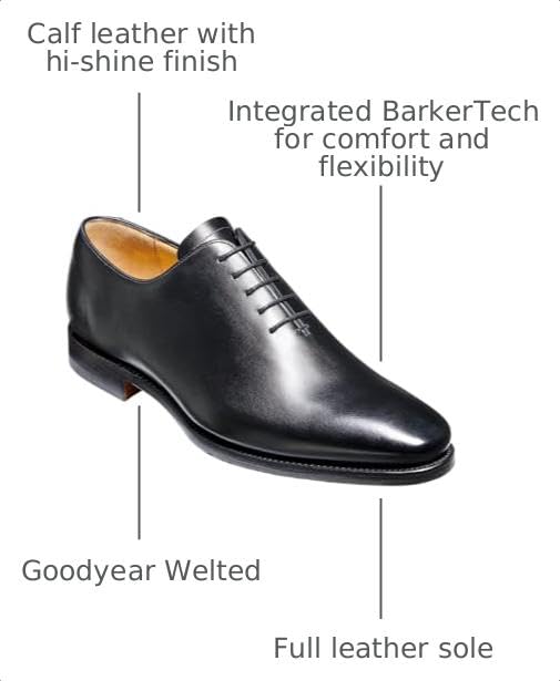 Image of BARKER Armstrong Men's Handmade Leather Oxford Dress Shoes Timeless Elegance & Superior Craftsmanship - Formal & Business Wear